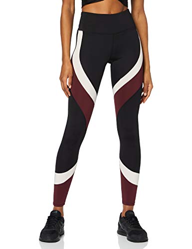 Aurique Leggings deportivos para Mujer, Negro (Black/Port Royale/Blush), M