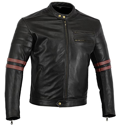 Australian Bikers Gear The Rocker - Chaqueta moto con protecciones homologadas y extraíbles, Talla M