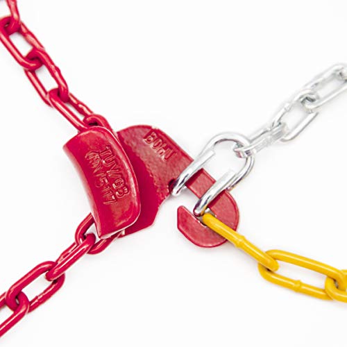 Autolabel AUDKNS Juego de 2 Cadenas de Nieve Metálicas Safe Grip Eslabón 9mm. Homologadas TÜV ÖNORM según Medidas de neumáticos, Talla 120
