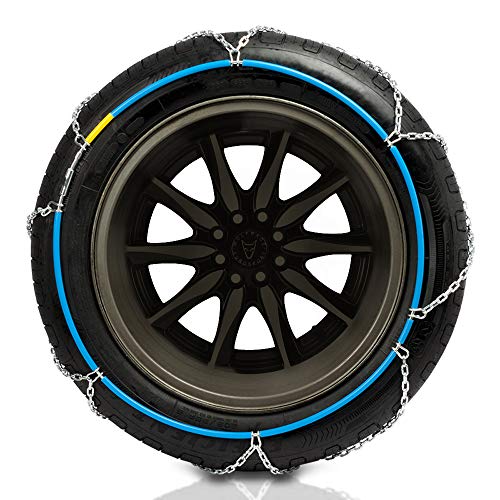 Autolabel AUDKNS Juego de 2 Cadenas de Nieve Metálicas Safe Grip Eslabón 9mm. Homologadas TÜV ÖNORM según Medidas de neumáticos, Talla 120