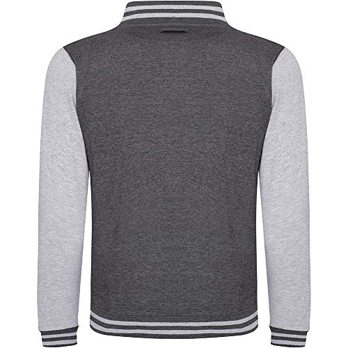 Awdis - Sudadera Modelo Varsity/Equipo Universitario (Mediana (M)/Azul royal/ Blanco)