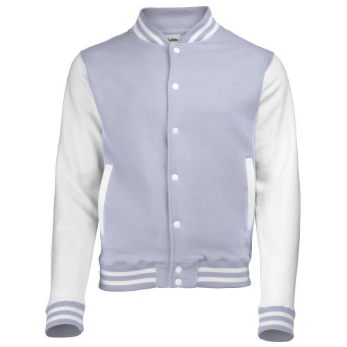 Awdis - Sudadera Modelo Varsity/Equipo Universitario (Mediana (M)/Azul royal/ Blanco)