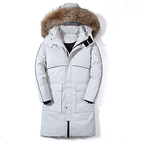 AZHom Marca de la Marea Nueva sección Larga del Invierno Suelta de los jóvenes por la Chaqueta Gruesa Capa Caliente Coreana de la Rodilla de los Hombres (Color : 1, Size : 3XL)