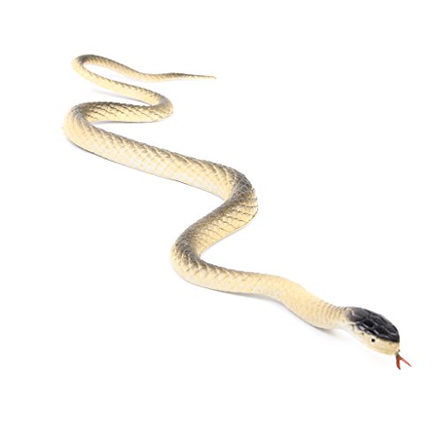 B Blesiya Caucho Hierba Serpiente Realista Juguete Reptil Modelo Ornamento Broma Apoyos Broma 18 ''