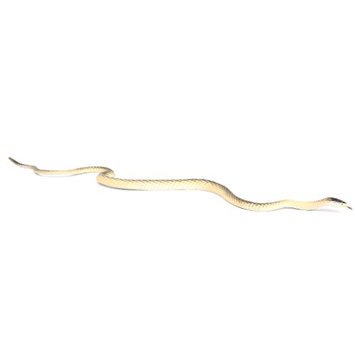 B Blesiya Caucho Hierba Serpiente Realista Juguete Reptil Modelo Ornamento Broma Apoyos Broma 18 ''