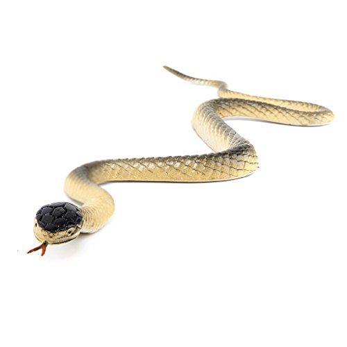 B Blesiya Caucho Hierba Serpiente Realista Juguete Reptil Modelo Ornamento Broma Apoyos Broma 18 ''