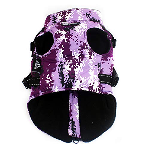 BABYDOG Abrigo Chaqueta para Perro, Caliente para Mascotas, Prenda de Vestir Invierno, Chaqueta de Invierno, Cazadora Perro con Forro Polar, Ropa para Perro, Trenca para Perro. (7L, Morado)