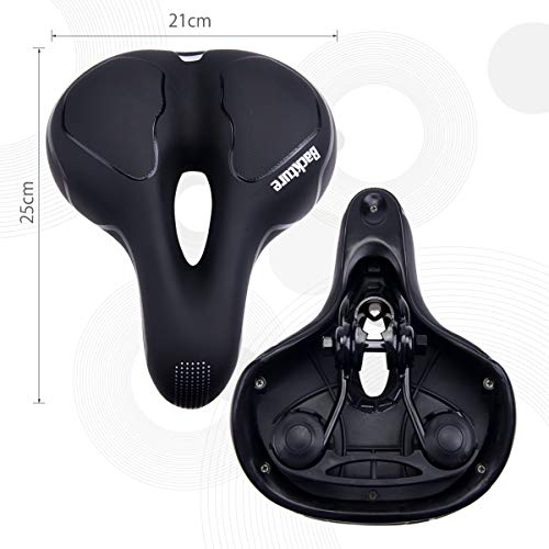 BACKTURE Sillín Bicicleta, Asiento de Bicicleta de Gel Transpirable y Profesional con Dos Amortiguadores, para MTB/Bicicleta de Carretera/Bicicleta Urbana