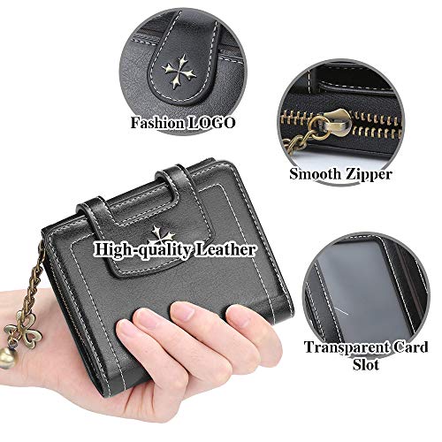 BAGZY Cartera de Mujer de Cuero Genuino Bolso Cremallera Billetera Tarjeta de crédito Titular de la Licencia de Conducir Embrague Viajar Bolso Negocio Estuche de Tarjetas Señoras Chicas Regalo Rosado