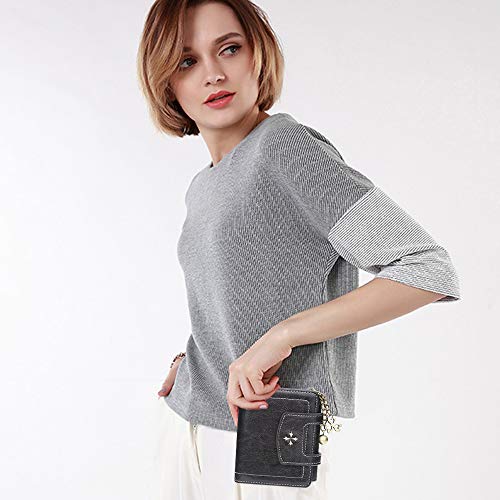 BAGZY Cartera de Mujer de Cuero Genuino Bolso Cremallera Billetera Tarjeta de crédito Titular de la Licencia de Conducir Embrague Viajar Bolso Negocio Estuche de Tarjetas Señoras Chicas Regalo Rosado