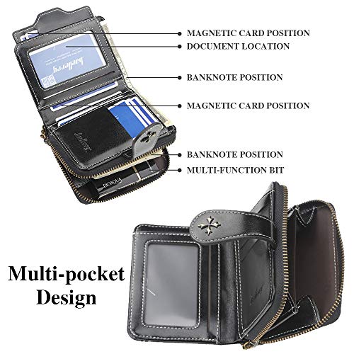 BAGZY Cartera de Mujer de Cuero Genuino Bolso Cremallera Billetera Tarjeta de crédito Titular de la Licencia de Conducir Embrague Viajar Bolso Negocio Estuche de Tarjetas Señoras Chicas Regalo Rosado