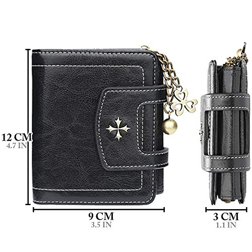 BAGZY Cartera de Mujer de Cuero Genuino Bolso Cremallera Billetera Tarjeta de crédito Titular de la Licencia de Conducir Embrague Viajar Bolso Negocio Estuche de Tarjetas Señoras Chicas Regalo Rosado