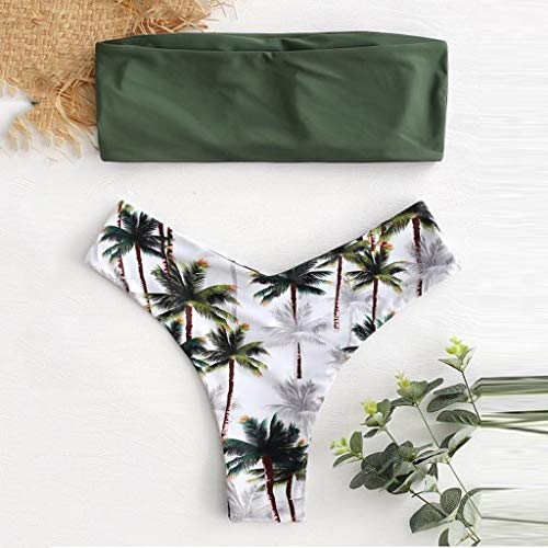 BakeLIN Conjuntos de Bikinis para Mujer Push Up Trajes de Baño Dos Piezas de Bandeau Tanga Bañador Mujer Sexy Brasileños