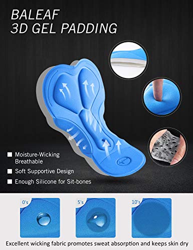 Baleaf hombres de 3d acolchada bicicleta ropa interior pantalones cortos, hombre, color gris, tamaño medium