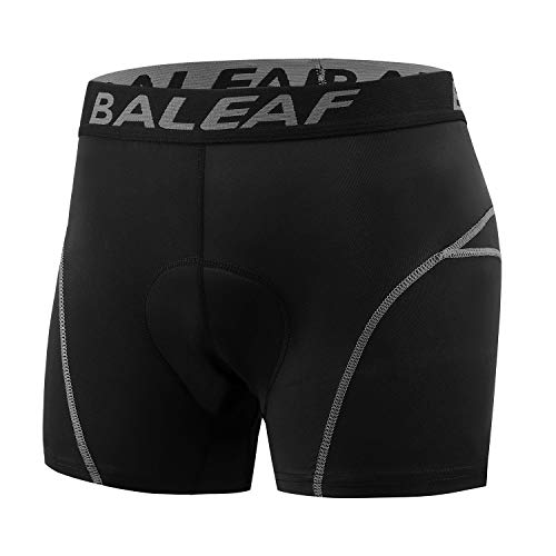Baleaf hombres de 3d acolchada bicicleta ropa interior pantalones cortos, hombre, color gris, tamaño medium