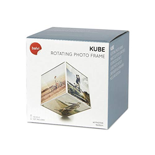 Balvi - Kube Marco Giratorio para 6 Fotos de 10x10cm. Necesita una Pila AA (no incluída)