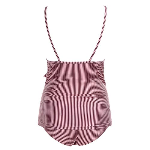 Bañador de Maternidad con Estampado Floral Dos Piezas Embarazada Traje de Baño Premamá Bikinis para Mujeres