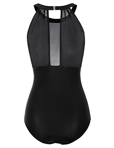Bañador de Mujer Bikini Ropa de Baño de Una Pieza Negro L CL0081-1
