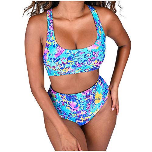 Bañadores Mujer Tallas Grandes Bikinis Mujer brasileños bañadores Mujer reductores Barriga Azul-H M
