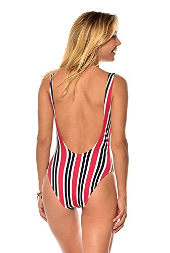 Banana Moon Borage LOCALSTR Traje de baño de una Pieza, Azul (Marine Localstripe), XL para Mujer