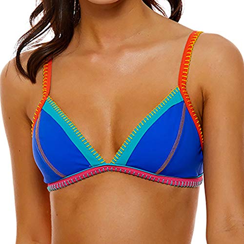 Banana Moon TAEKO TEKNICOLO Top Bikini, Bleu (Roy Sensitive L2364), S para Mujer