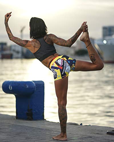 BANBROKEN Short Pantalón Corto Deportivo para Fitness Mujer, Gimnasio, Crossfit, Running, Halterofilia, Yoga, Gym etc (Rio, S)