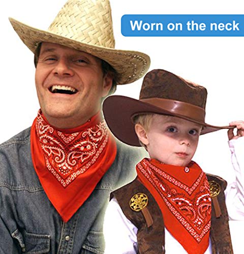 Bandanas Hombres y Mujeres de 6 Piezas, Bufanda de Algodón Paisley, Diadema de Mezclilla, Pañuelo Para Hombres, Ciclismo Hip-Hop Pañuelo Cuadrado, También Como Pañuelo/Pañuelo Para el Cuello