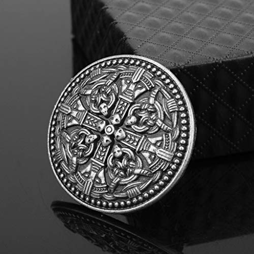 Baoblaze 8Pcs Celtic Viking Shield Broche Insignia Broche Nórdico Ropa Sujetadores-Capa Mantón Bufanda Pin Pin De Solapa, 8 Estilos Diferentes