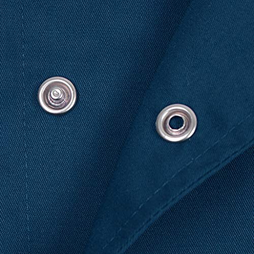 Baoblaze Chaqueta Unisex Mangas Cortas Chef Camarero Escudo Cocineros Ropa Uniforme - Azul, 2XL