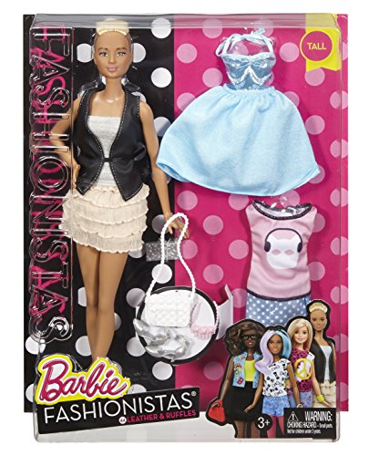 Barbie Fashionista, muñeca rubia con 2 conjuntos (Mattel DTF07)