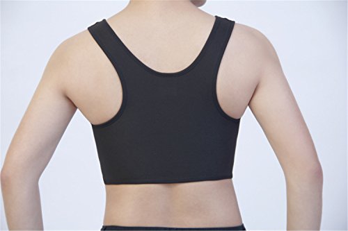 BaronHong Sport Bra Chest Binder Transpirable Malla Corset para Tomboy Trans Lesbianas (Negro, M)
