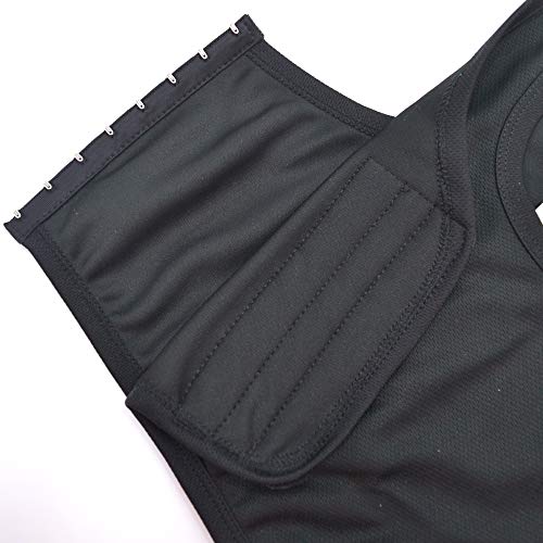 BaronHong Sport Bra Chest Binder Transpirable Malla Corset para Tomboy Trans Lesbianas (Negro, M)