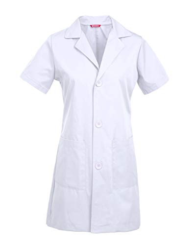 Bata de Laboratorio Manga Corta, Abrigo de Mujer