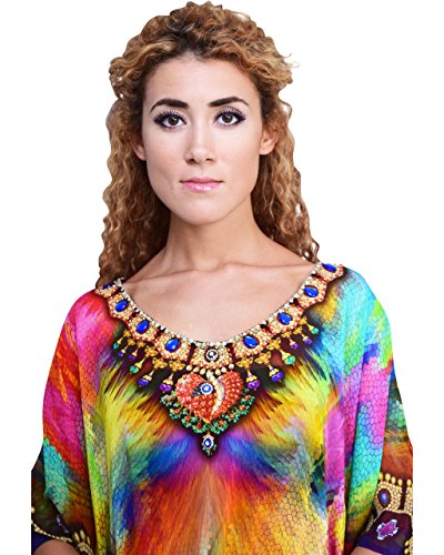 Bayside Barcelona españa Vestido de baño de Traje de baño de Verano Kimono Largo Kaftan de impresión Digital de Las Mujeres