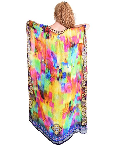 Bayside Barcelona españa Vestido de baño de Traje de baño de Verano Kimono Largo Kaftan de impresión Digital de Las Mujeres