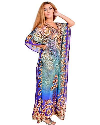 Bayside Barcelona españa Vestido de baño de Traje de baño de Verano Kimono Largo Kaftan de impresión Digital de Las Mujeres Azul