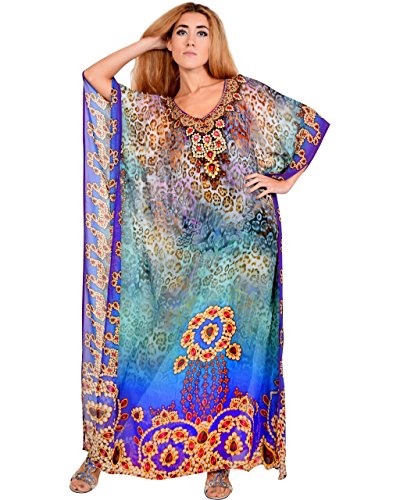 Bayside Barcelona españa Vestido de baño de Traje de baño de Verano Kimono Largo Kaftan de impresión Digital de Las Mujeres Azul