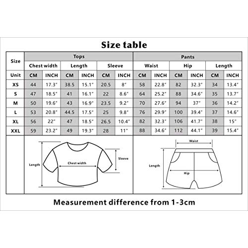 BBCS Camiseta De Julie and The Phantoms, Chándal Femenino, Conjunto De Dos Piezas, Top Corto Sexi De Manga Corta + Pantalones Cortos, Traje para Niñas, Conjuntos De Mujeres