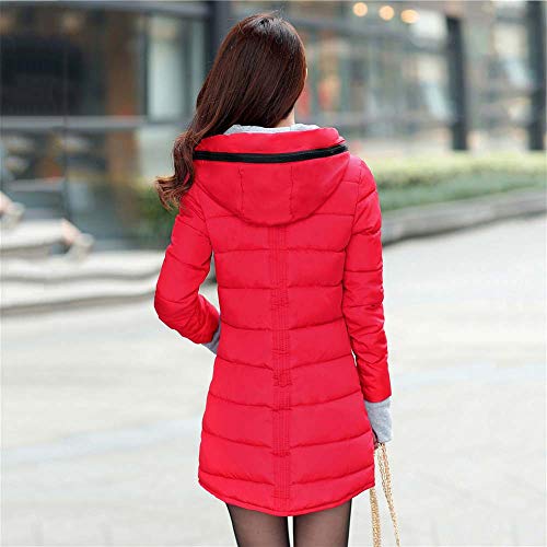 BBestseller-Abrigos de Cremallera Acolchado Sweatshirt Chaqueta de Algodon Largo con Capucha de Larga para Mujer Invierno Parka Pullover