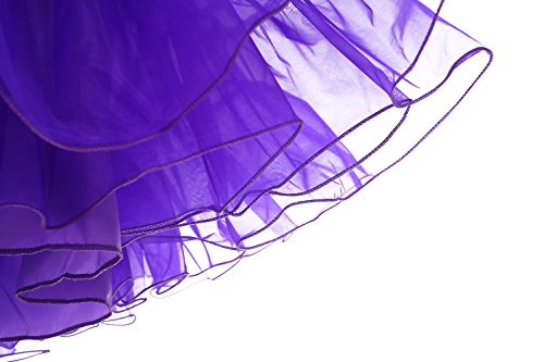 Bbonlinedress Mujeres Organza 50s Retro Rockabilly Enaguas Miriñaques Purple S