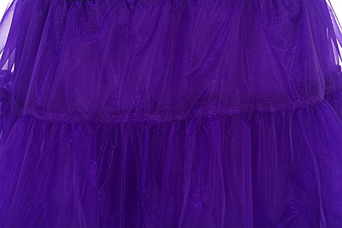 Bbonlinedress Mujeres Organza 50s Retro Rockabilly Enaguas Miriñaques Purple S