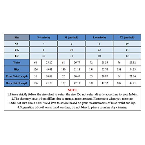 Beada Boho Print Faldas Largas Mujeres Bottoms Cintura Elástica Gitana Etnica Damas Falda M Tamaño Azul