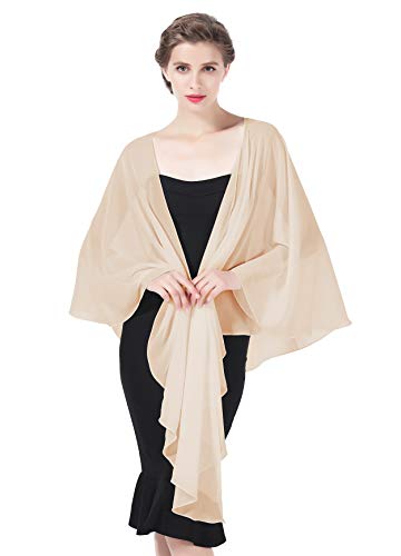 BEAUTELICATE Chal Estola de Gasa Mujer Pañuelo Bufanda Bolero para Fiesta Boda Novia