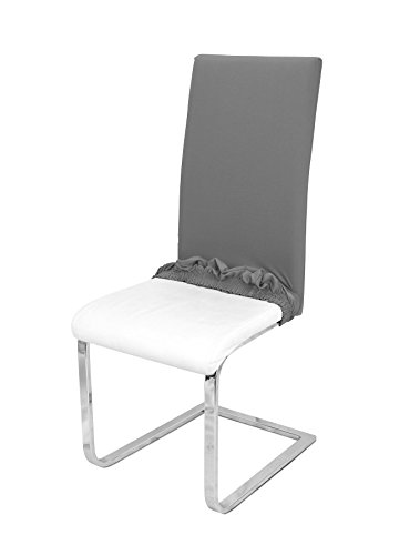 Beautex - Juego de 4 fundas para silla, elásticas, de algodón jersey, bielástico, color a elegir, algodón, Verde claro., Onesize Stretch