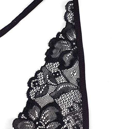 Beauty7 Mujeres Ropa Interior Conjunto Sexy Lencería Encaje Espalda Abierta Teddy Lencería Erótica Mini Lingerie Babydoll de Una Pieza