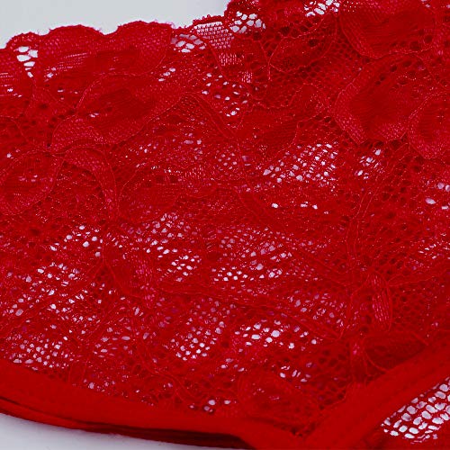 Beauty7 Mujeres Ropa Interior Conjunto Sexy Lencería Encaje Espalda Abierta Teddy Lencería Erótica Mini Lingerie Babydoll de Una Pieza