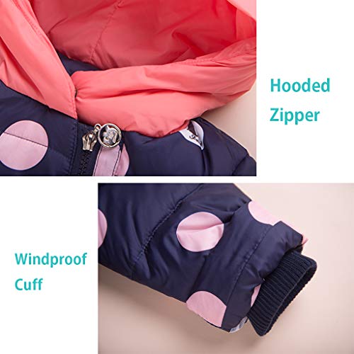 Bebé Invierno 3 Piezas Trajes de Nieve Capucha Plumón Chaqueta + Pantalones y Monos para La Nieve + Bufanda Niños Niñas Snowsuit Ropa Conjuntos Azul 2-3 Años