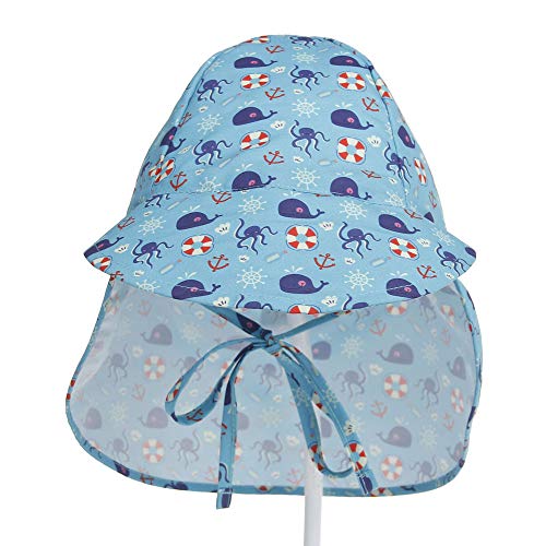 Bebé Sombrero de Sol Verano Niños Niñas Anti-UV Gorro De Playa con Ajustable Correa De La Barbilla