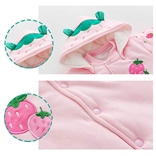 Bebé Traje de Nieve Set Peleles con Capucha Botines Conjunto de Ropa Invierno Muchachos Caricatura Mameluco, Pingüino 6-9 Meses