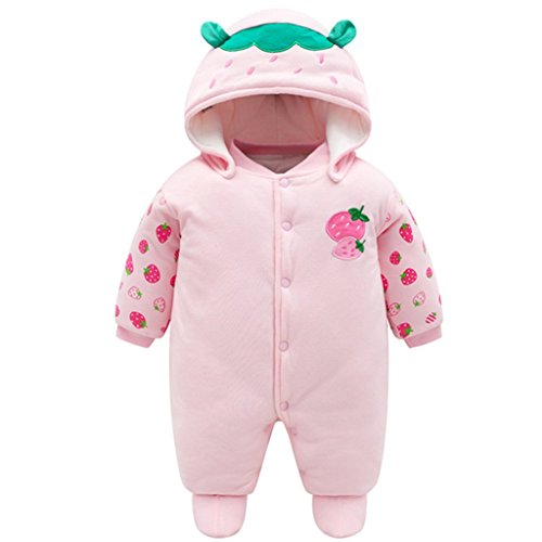 Bebé Traje de Nieve Set Peleles con Capucha Botines Conjunto de Ropa Invierno Muchachos Caricatura Mameluco, Pingüino 6-9 Meses